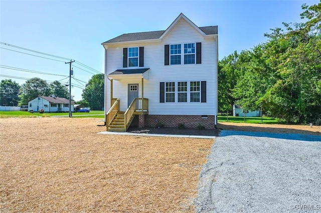 view of front of house with a front yard