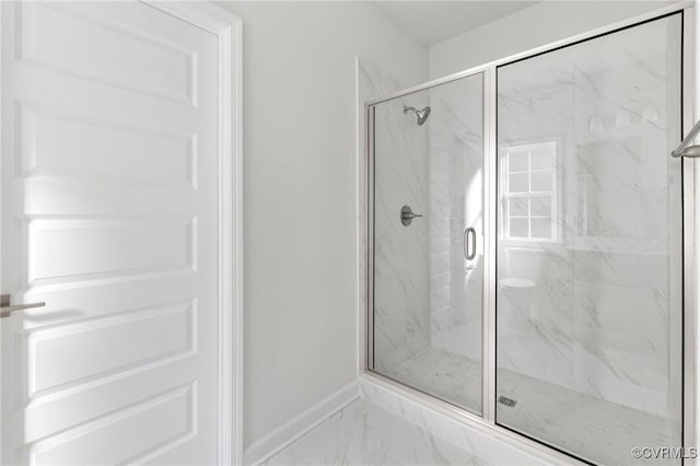 bathroom featuring walk in shower