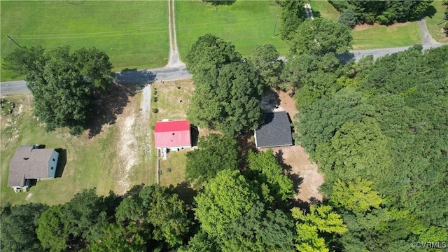 aerial view featuring a rural view