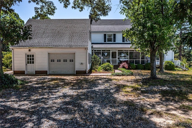 front of property featuring a garage