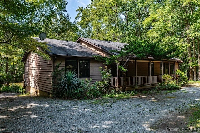 view of front of property with a porch