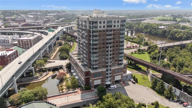 birds eye view of property featuring a view of city