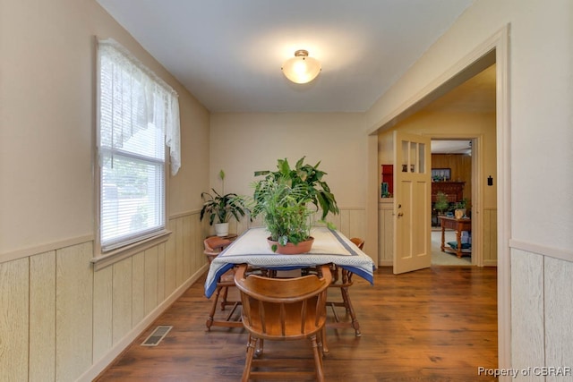 dining room featuring hardwood / wood-style flooring