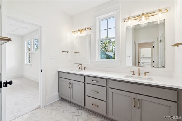 bathroom with vanity