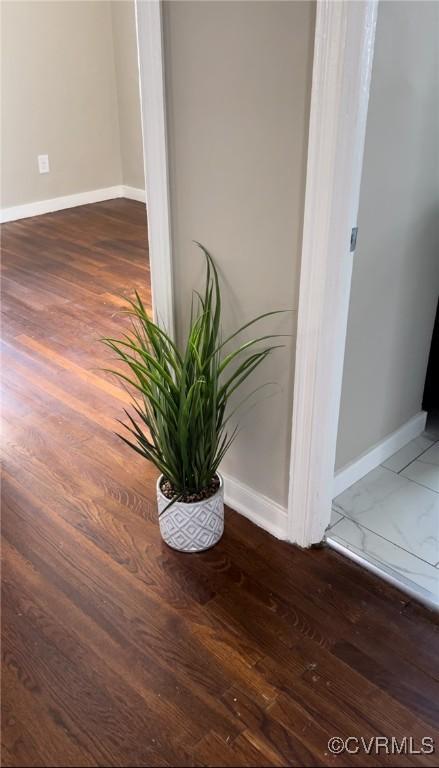 details featuring hardwood / wood-style floors