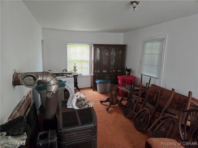 view of carpeted living room