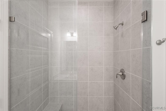 full bathroom with a shower stall