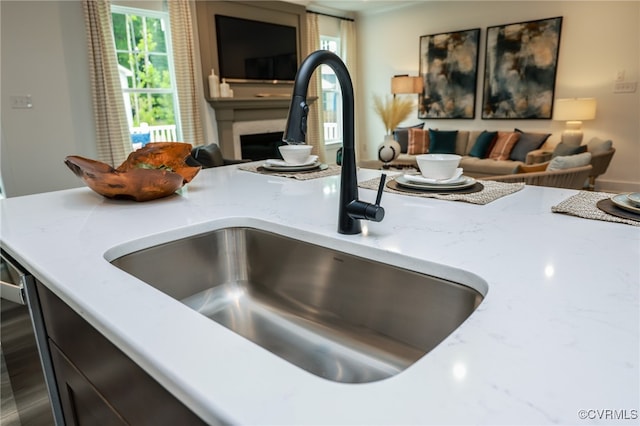 details with sink and light stone counters