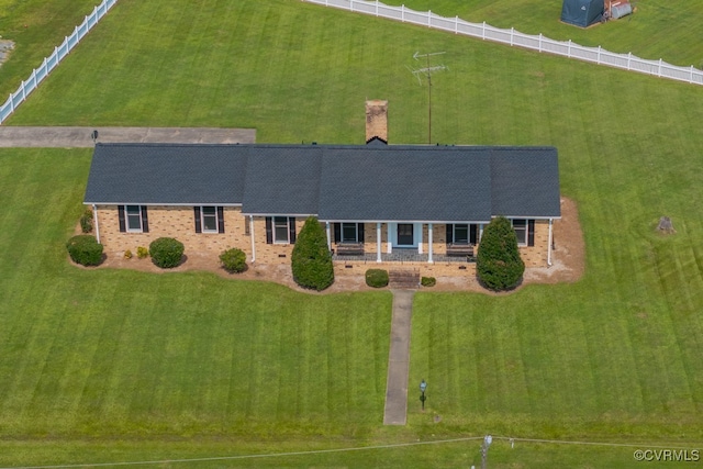 exterior space with a rural view