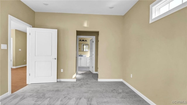 3323 Rock Creek Villa Dr, Quinton, VA 23141 - unfurnished bedroom featuring ensuite bath, carpet, and baseboards