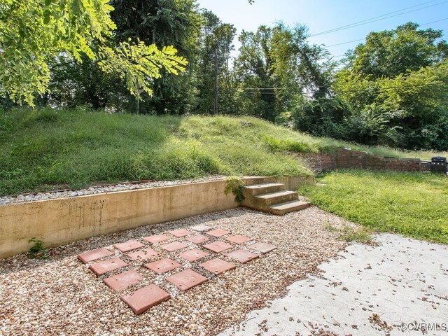 view of yard featuring a patio area