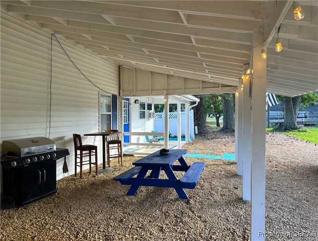 view of patio featuring grilling area