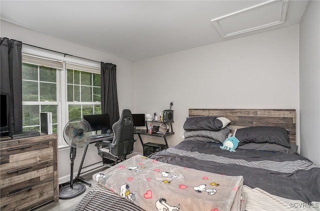 bedroom featuring hardwood / wood-style flooring