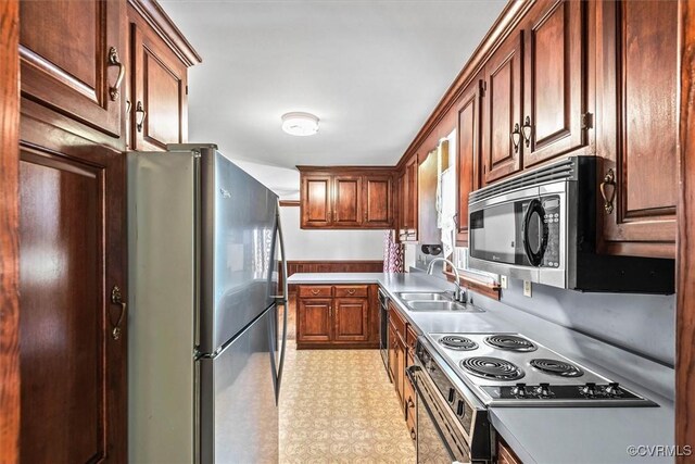 kitchen with stainless steel appliances and sink