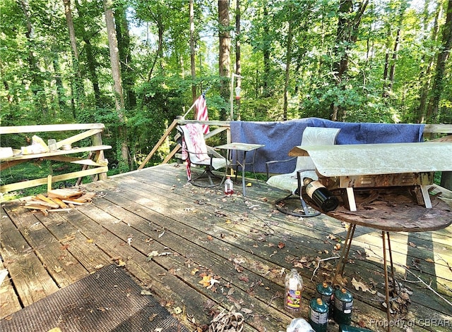 view of wooden terrace