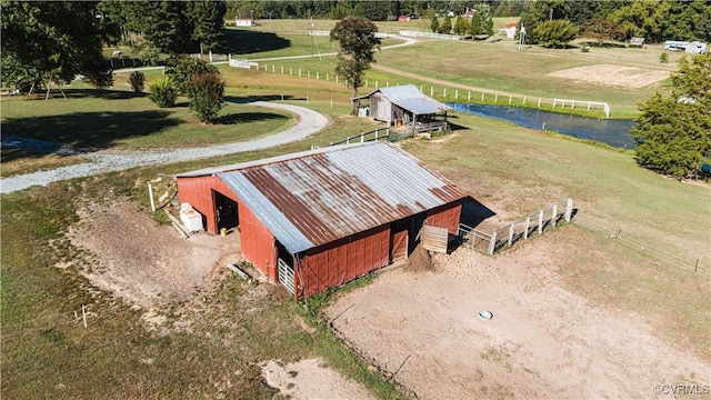 bird's eye view featuring a rural view