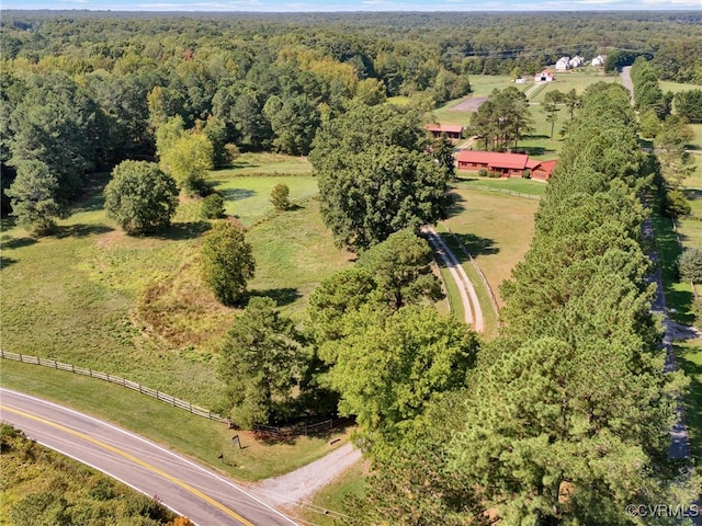 drone / aerial view featuring a rural view