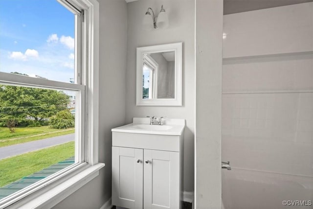 bathroom with vanity