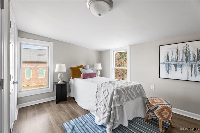 bedroom featuring wood-type flooring