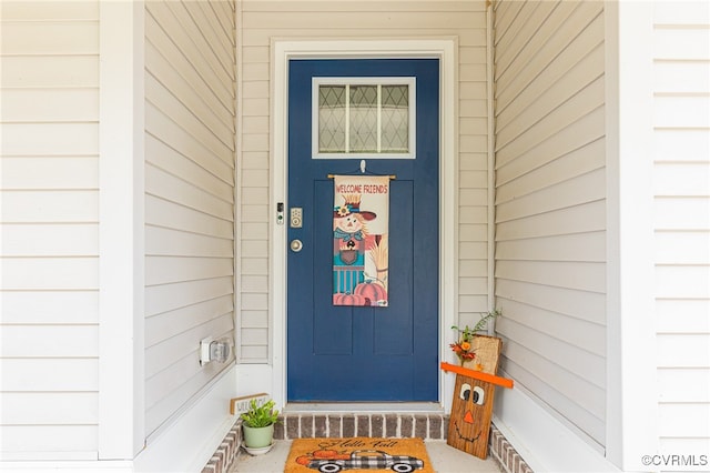 view of doorway to property