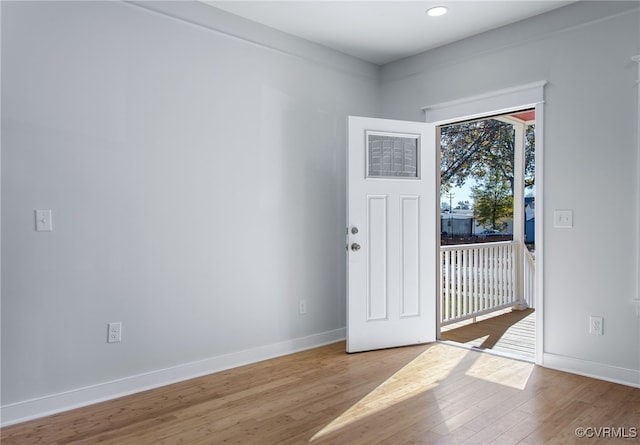 foyer featuring light hardwood / wood-style flooring