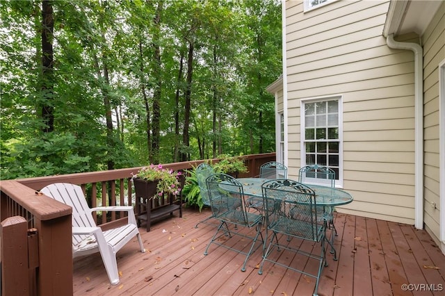 view of wooden deck