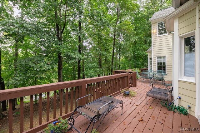 view of wooden deck