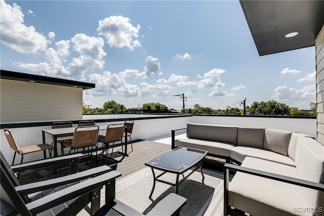 view of patio / terrace with an outdoor living space