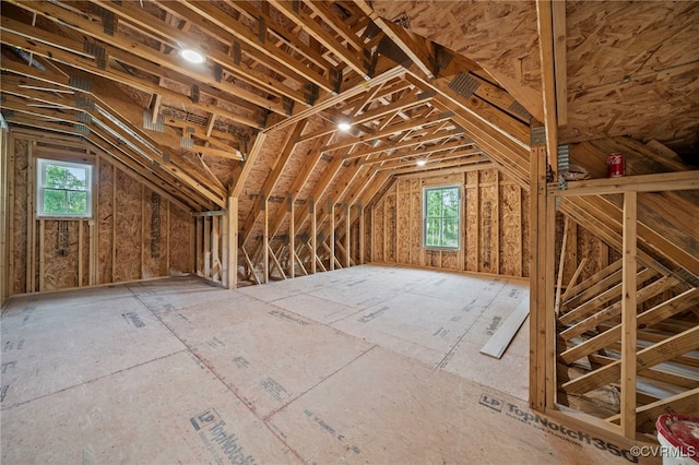 view of attic