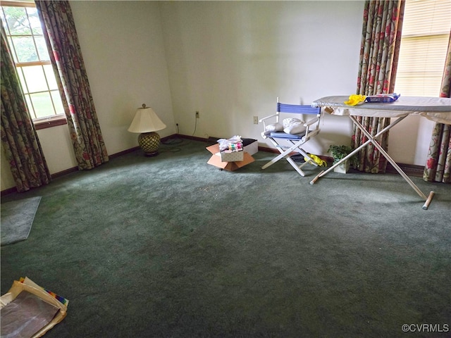 miscellaneous room featuring carpet