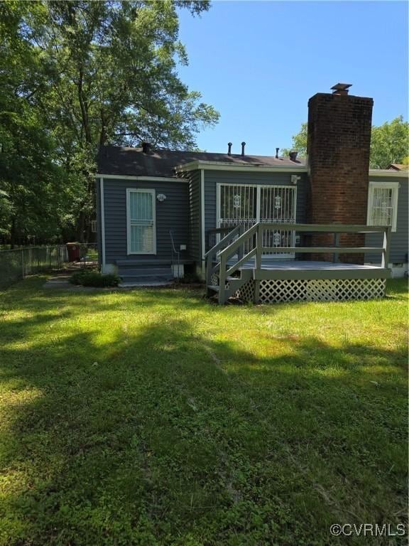 73 Henrico St, Petersburg, VA 23803 - rear view of property featuring a deck