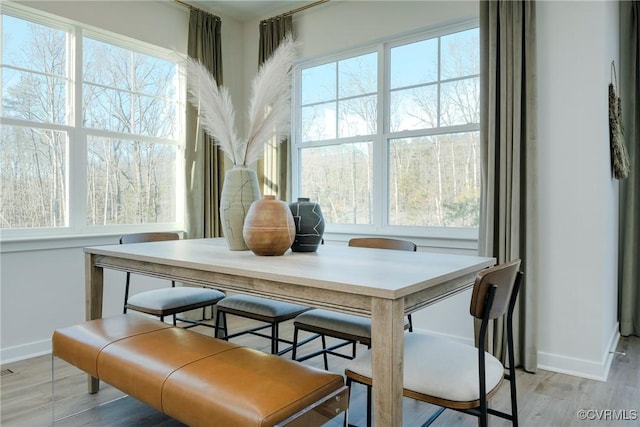 15436 Greenhart Dr, Chesterfield, VA 23832 - dining room with baseboards, healthy amount of natural light, and light wood-style floors
