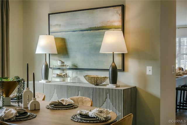 view of dining area