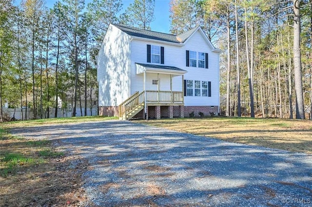 view of front of house featuring a porch