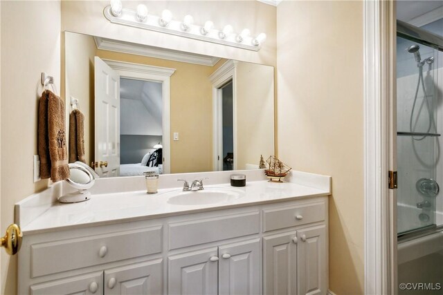 4048 Broad Street Rd, Gum Spring, VA 23065 - full bathroom featuring vanity, ensuite bathroom, and combined bath / shower with glass door