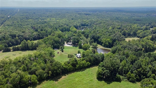 4048 Broad Street Rd, Gum Spring, VA 23065 - drone / aerial view of a heavily wooded area and a nearby body of water