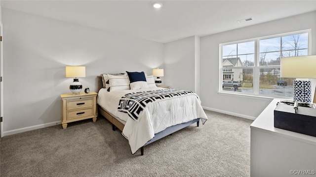 view of carpeted bedroom