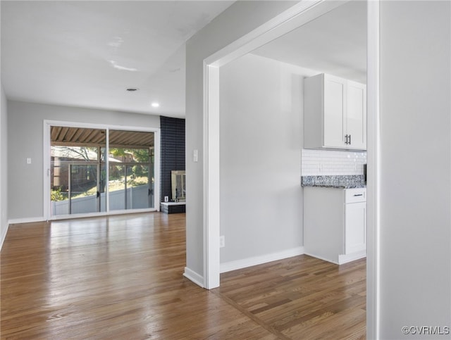 interior space with wood-type flooring