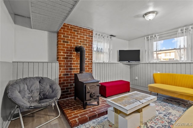 living room featuring hardwood / wood-style floors