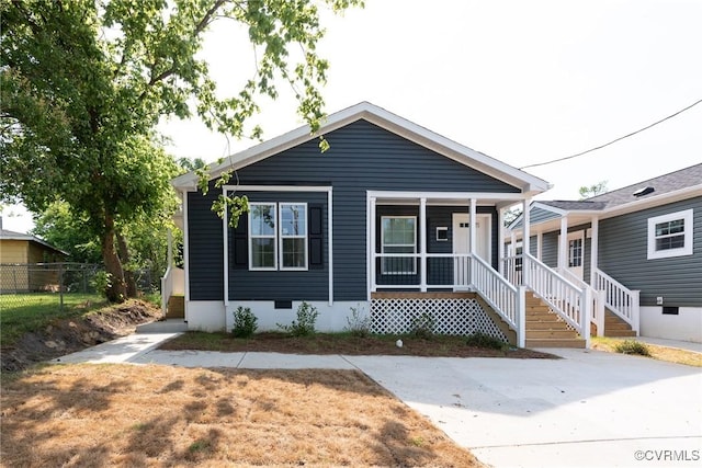 751 Jones St, Petersburg, VA 23803 - view of front of home featuring crawl space and a porch