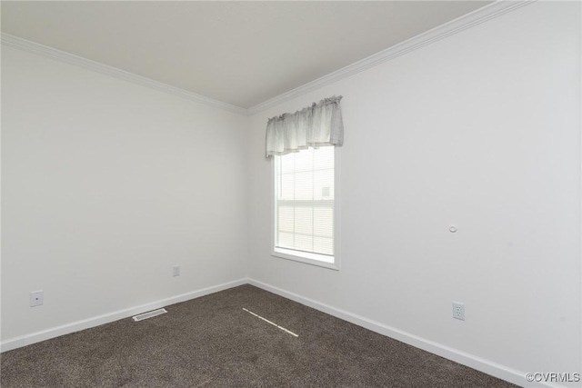 751 Jones St, Petersburg, VA 23803 - spare room with ornamental molding and dark colored carpet