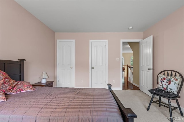 bedroom with carpet floors