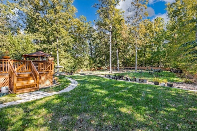 view of yard featuring a gazebo