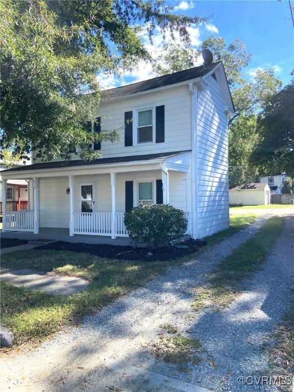 view of front of home with a porch