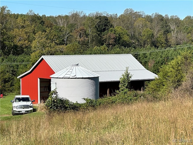 view of outbuilding with a garage