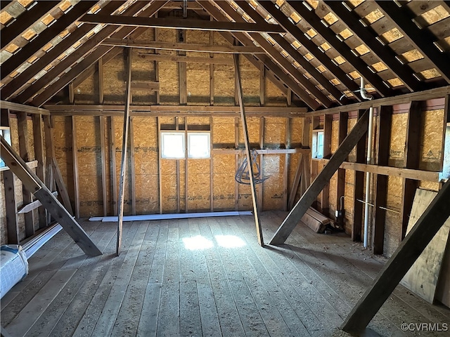 view of attic