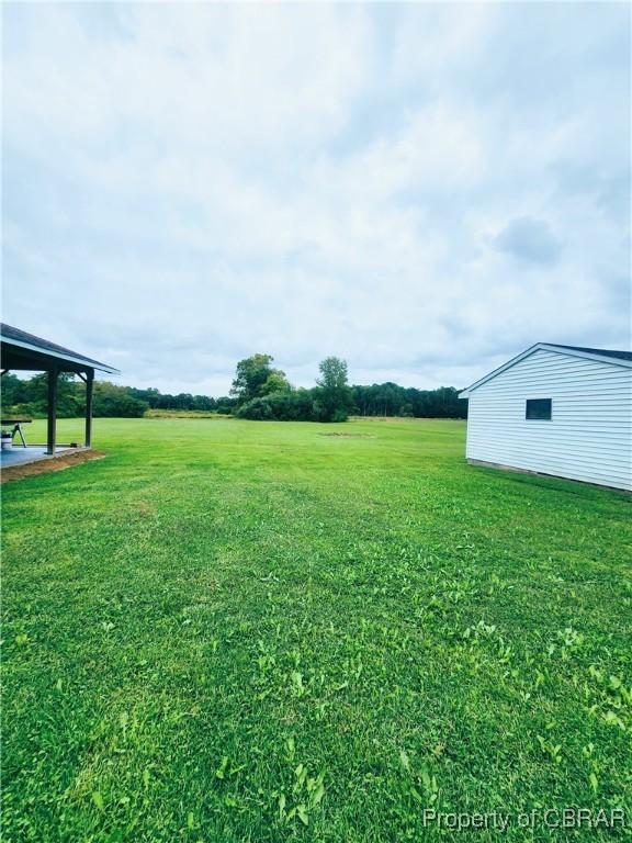 view of yard with a gazebo