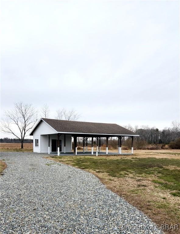 1934 Farley Park Rd, Middlesex, VA 23032 - view of front of property with gravel driveway and a carport