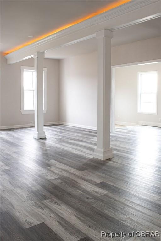 1934 Farley Park Rd, Middlesex, VA 23032 - below grade area featuring wood finished floors, healthy amount of natural light, and baseboards