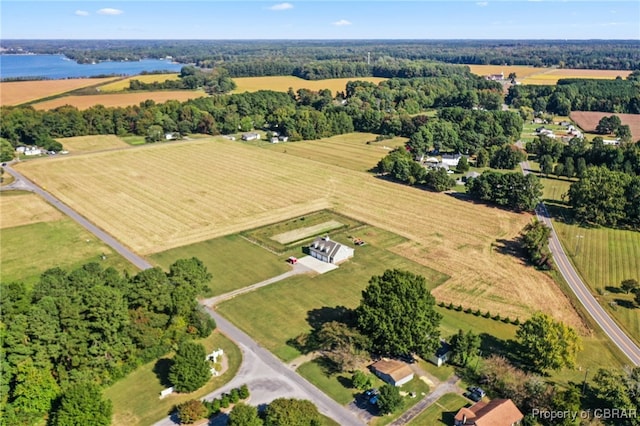 drone / aerial view featuring a rural view